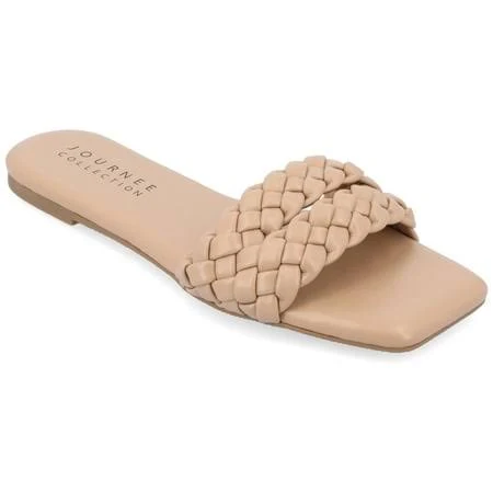 shoes Journee Collection Women's Sawyerr Braided Slide Sandals Walmart - KNS International $59.99