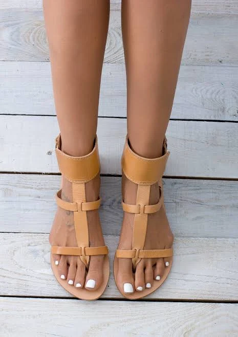 shoes Kasos Women's Natural Leather Gladiator Sandals Etsy - GreekLeatherLab $60.56