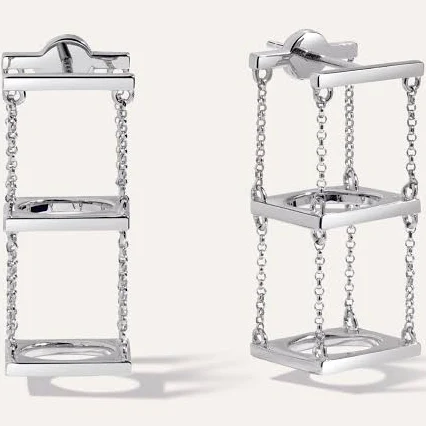 accessory Lúdere Square Chandelier Chain Earrings luderejewelry.com $245