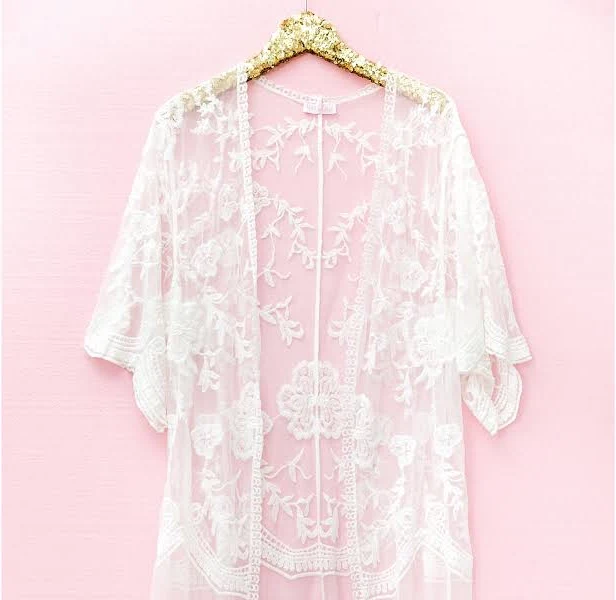 outerwear Lace Boho Kimono Robe Etsy - Seller $42