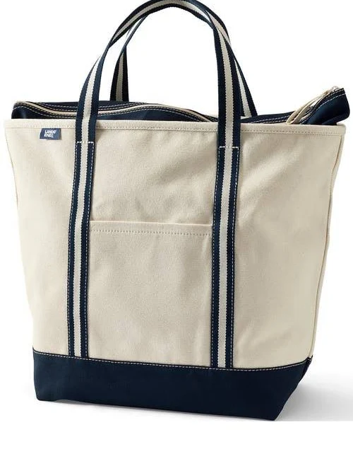bag Lands' End Large 5 Pocket Zip Top Canvas Tote Bag Nordstrom $59.95