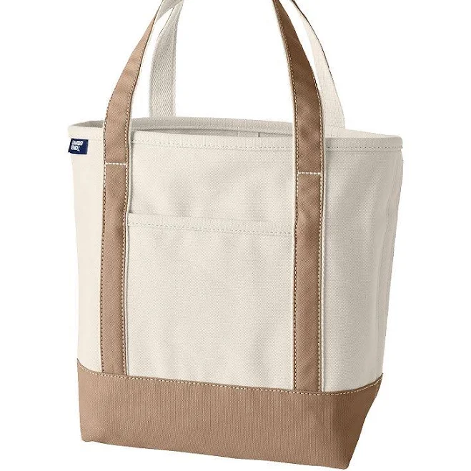 bag Lands' End Medium 5 Pocket Open Top Canvas Tote Bag Kohl's $39.95