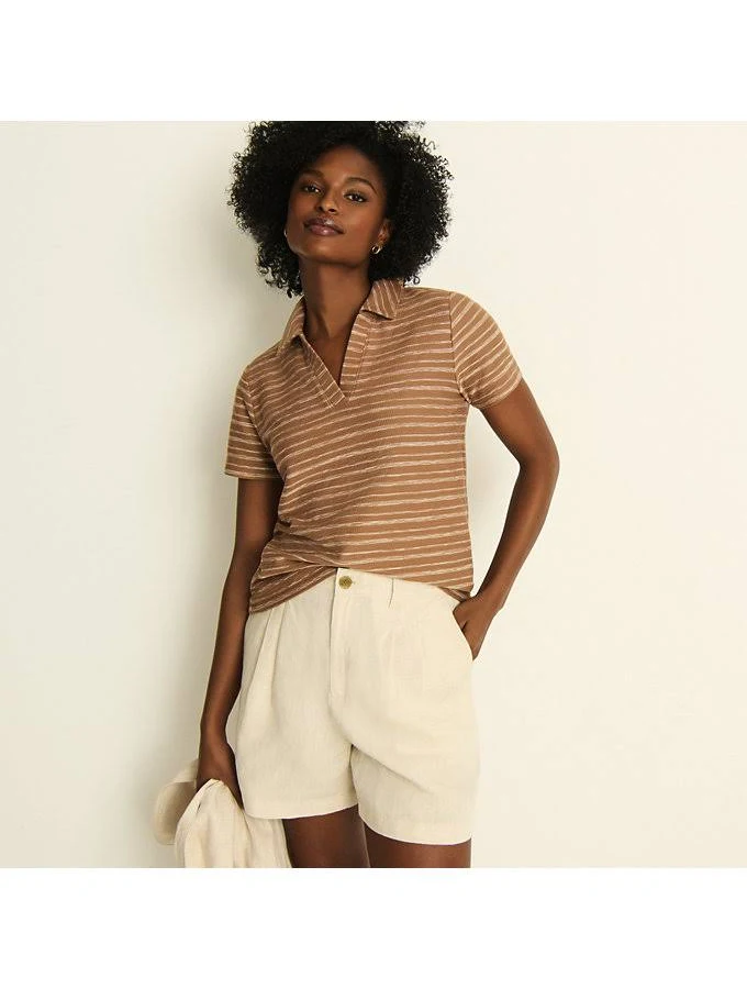 shorts Lands' End Women's High Rise Pleated A-line 5" Linen Shorts Lands' End $38.97