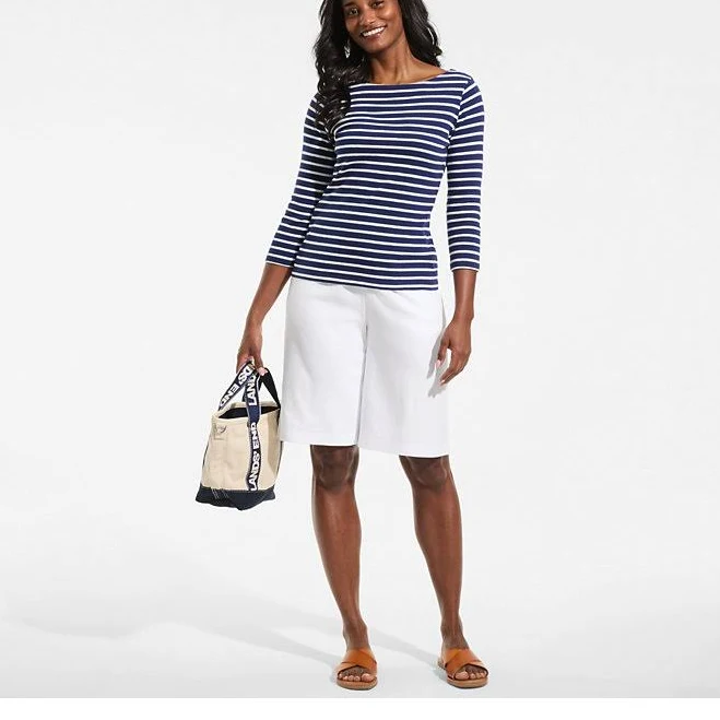 shorts Lands' End Women's Sport Knit High Rise Pleated 12" Bermuda Shorts Lands' End $27.47