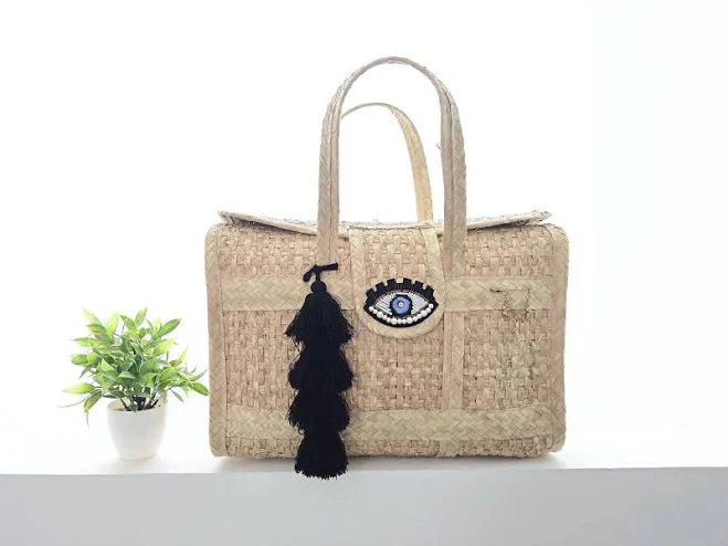 bag Large Woven Straw Market Tote Bag with Tassels Etsy - ilovemexicocozumel $58.65