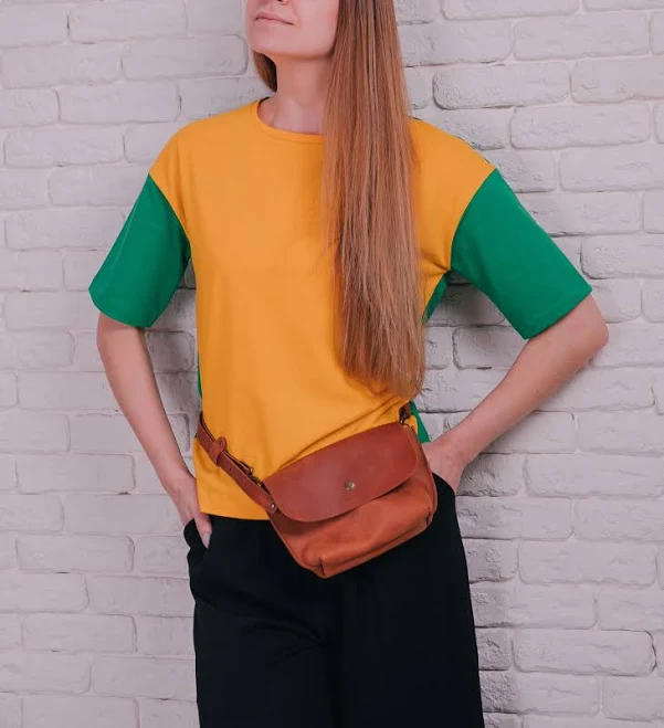 bag Leather Belt Bag Leather Fanny Pack Crossbody Bag Women Shoulder Bag Utility Bag Leather Purse Woman Handbag Minimalist Bag Brown Cross Body Etsy - BlueBerryCraftStudio $40