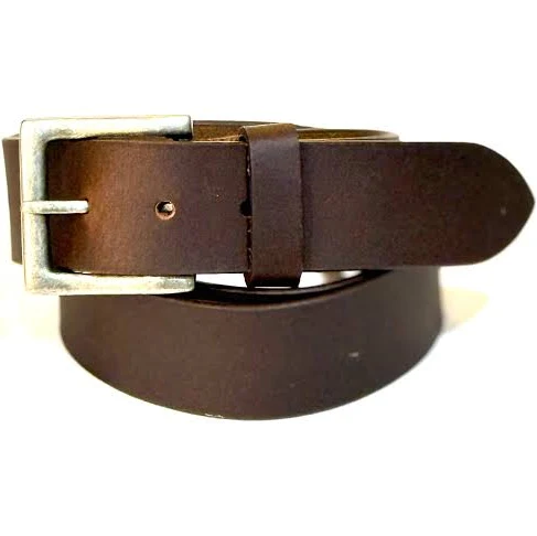 accessory Leather Belt with Silver Buckle Jeans Greenwood Leather $32.62