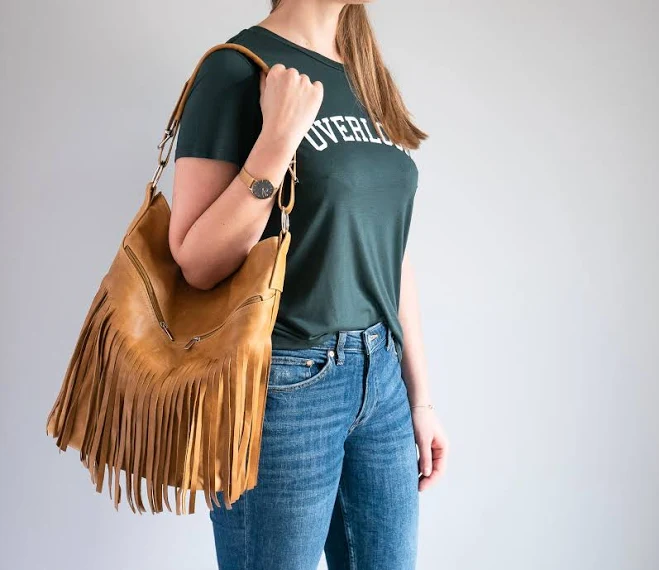 bag Leather Fringe Hobo Bag Etsy - LeatherDesignStudio $127.04