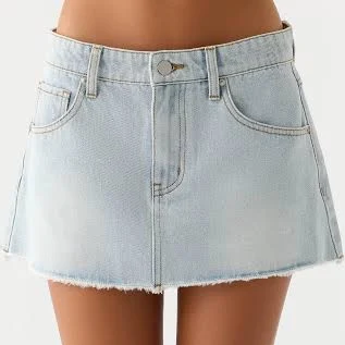 ultra-mini skirt Leon Distressed Denim Mini Skirt Peppermayo - US $75