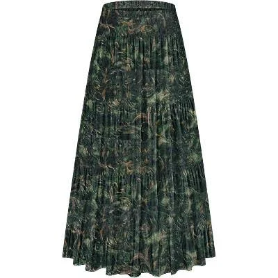 maxi skirt LEVEN Sixteen Women's Boho High Waist Tiered Pleated Maxi Skirt Target $97.99