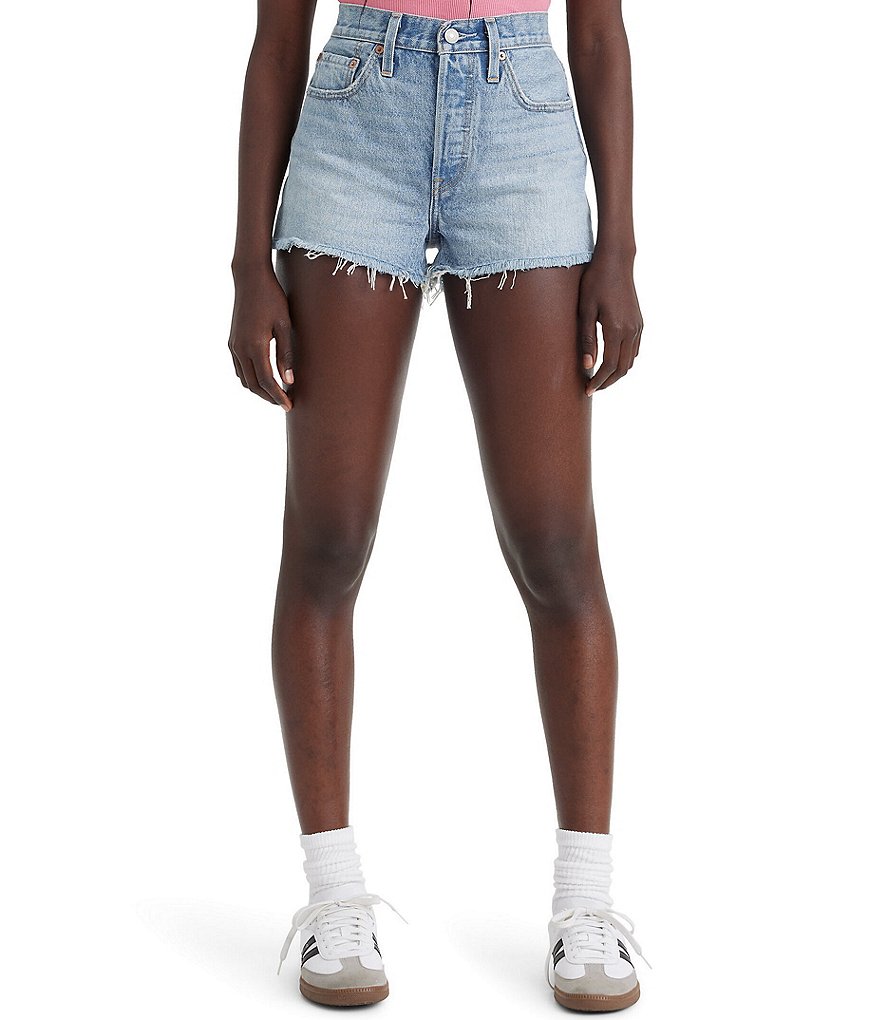 bottom Levi's 501 High Rise Frayed Hem Cut Off Shorts Dillard's $17.49
