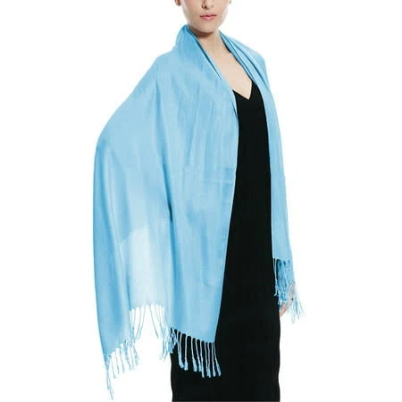 accessory * Light Blue Pashmina Scarf Walmart - Glory Max $13.99