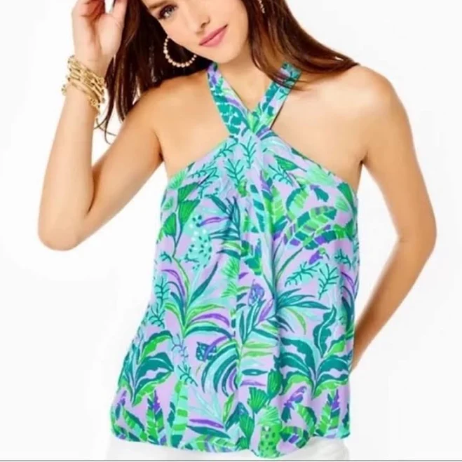 top Lilly Pulitzer Women's Rori Halter Top Poshmark $39