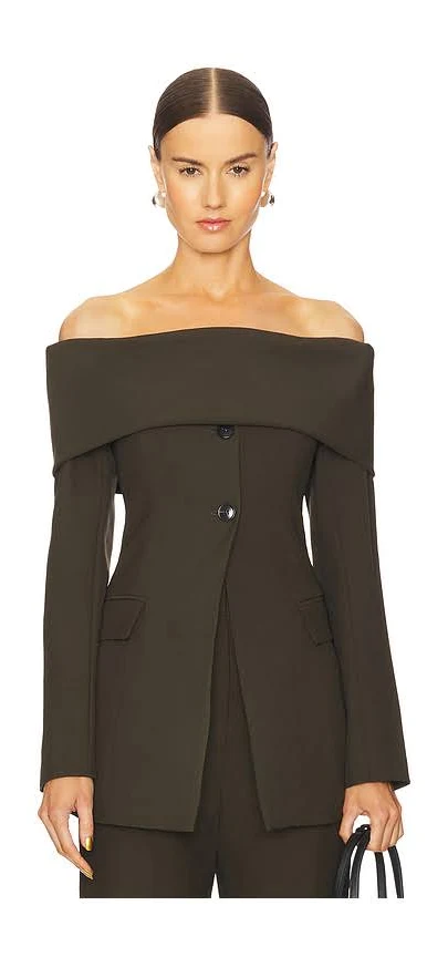 blouses Line & Dot Marilla Off Shoulder Top in Olive - size XS REVOLVE $102