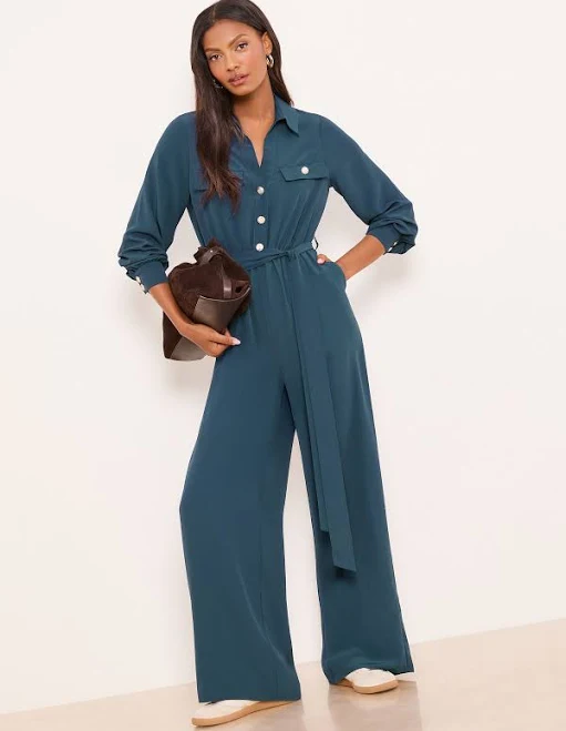 jumpsuit Lipsy Women's Utility Belted V-Neck Jumpsuit Next USA $113