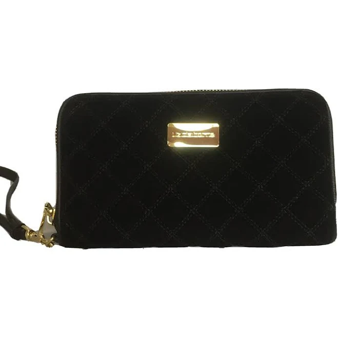 bag Liz Claiborne Black Velvet Clutch Bag/wristlet, Shiny Gold Hardware, eBay - hburgsales $14.5