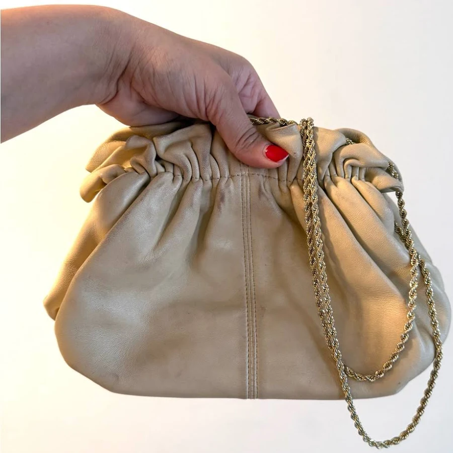 bag Loeffler Randall Bags | Loeffler Randall Cream Clutch With Gold Chain | Color: Cream/Gold | Size: Os | Anastasia2332's Closet Poshmark $79