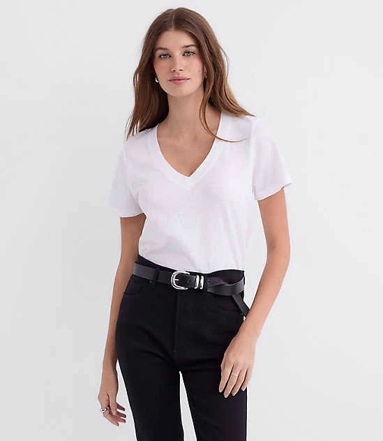top Loft Women's Everyday V-Neck T-Shirt LOFT $14.97