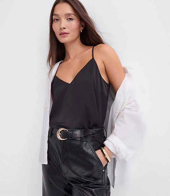 top Loft Women's Satin Strappy Cami Top LOFT $26.93
