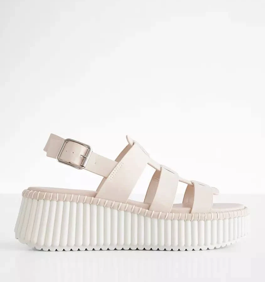 shoes London Rag Women's Strappy Flatform Sandal in Beige/Cream | Size: US 8 | Buckle Buckle $29.99