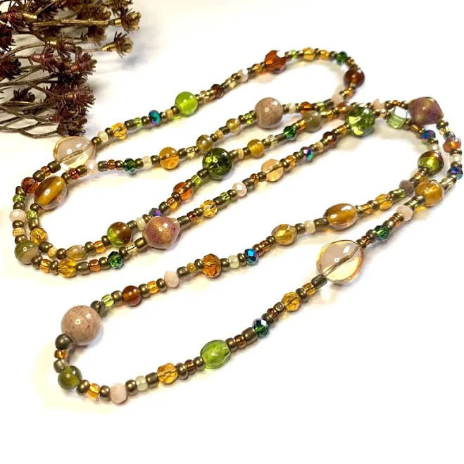accessory Long Beaded Necklace Etsy - Seller $41.08