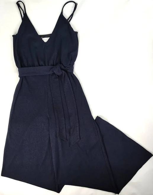 jumpsuit Lovers & Friends Sleeveless Wide Leg Jumpsuit Navy Blue Knit S Tie eBay - j01_250_iine $79.99
