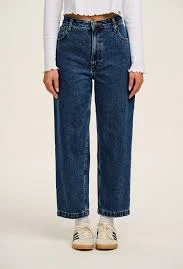 pants Lucy & Yak Drew Cropped Straight Leg Denim Jeans Lucy & Yak $74.03