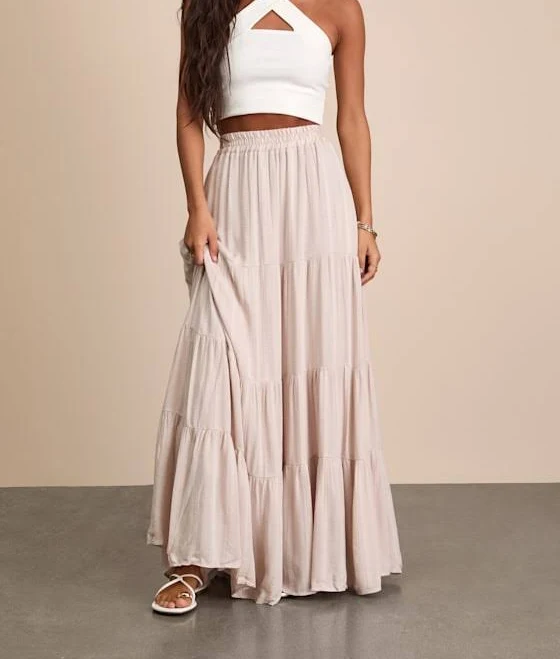 skirt Lulus Embroidered Tiered Maxi Skirt Lulus $55