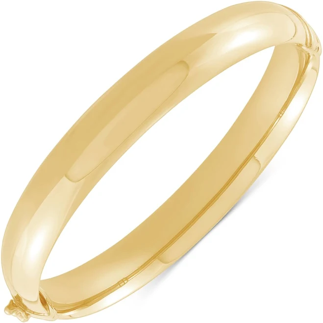 accessory Macy's Women's 18K Gold-Plated Sterling Silver Tube Hinge Bangle Macy's $150