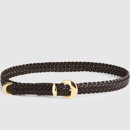 accessory Madewell Women's Lucie Domed Buckle Woven Leather Belt Madewell $48.65