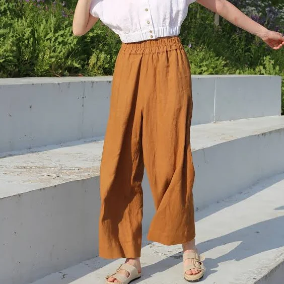 pants Magiclinen Wide Leg Linen Pants ALCUDIA MagicLinen $114