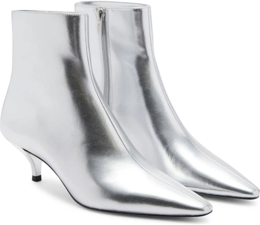 shoes MANGO Women's Metallic-effect Pointed-Toe Boots Nordstrom $99.99