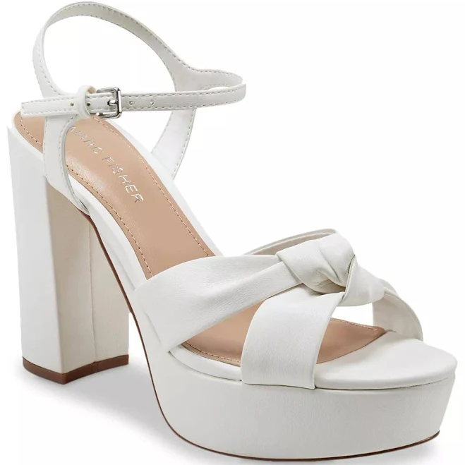 shoes Marc Fisher Women's Deren Platform Block Heel Sandals DSW $52.49