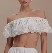 top Meshki Off Shoulder Broderie Top meshki.us $47