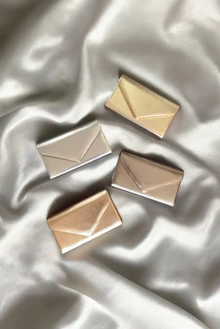 bag Metallic Faux Leather Envelope Clutch Etsy - Seller $28.35