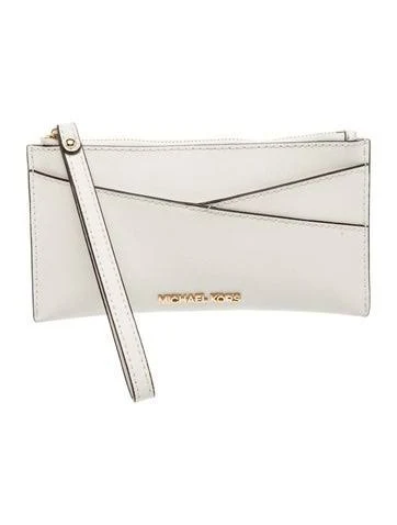 bag Michael Kors Saffiano Leather Clutch in White The RealReal $36