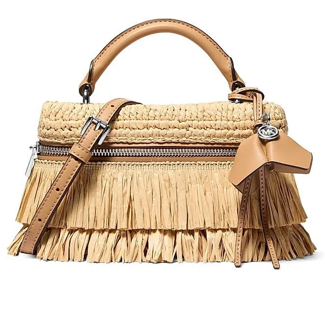 bag MICHAEL Michael Kors Jana Extra-Small Fringed Raffia Crossbody Bag Saks Fifth Avenue $149.5