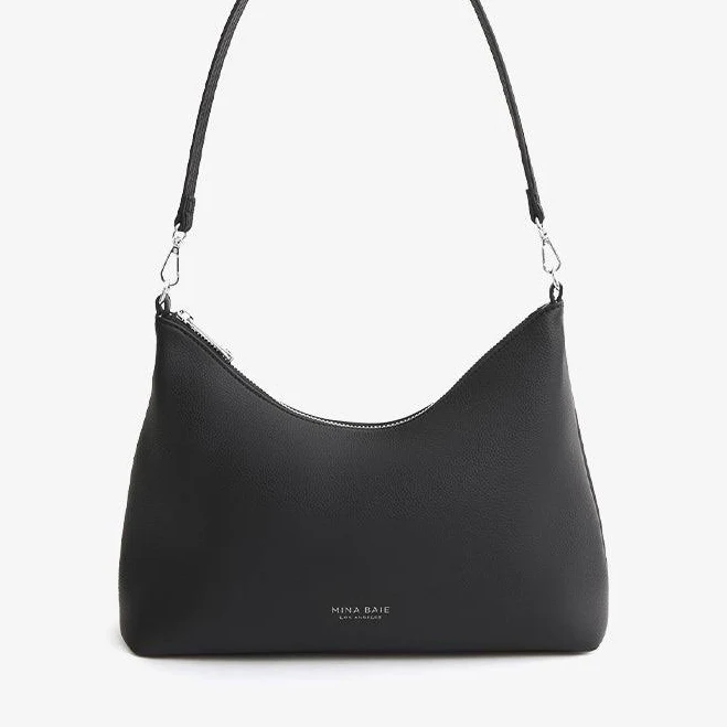 bag Mina Baie Addison Crossbody Vegan in Black / Silver Mina Baie $99