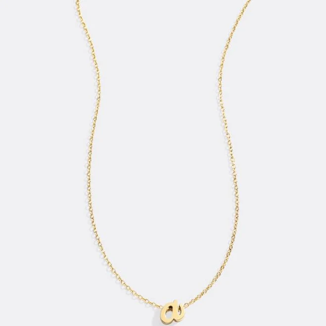 accessory Mint & Lily Tiny Script Initial Necklace Mint & Lily $29