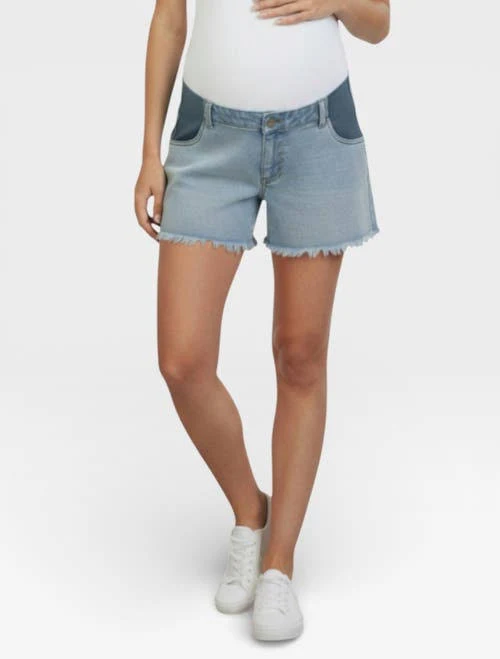 shorts Motherhood Maternity Women's Under The Belly Cut Off Denim Mini Shorts Nordstrom $30