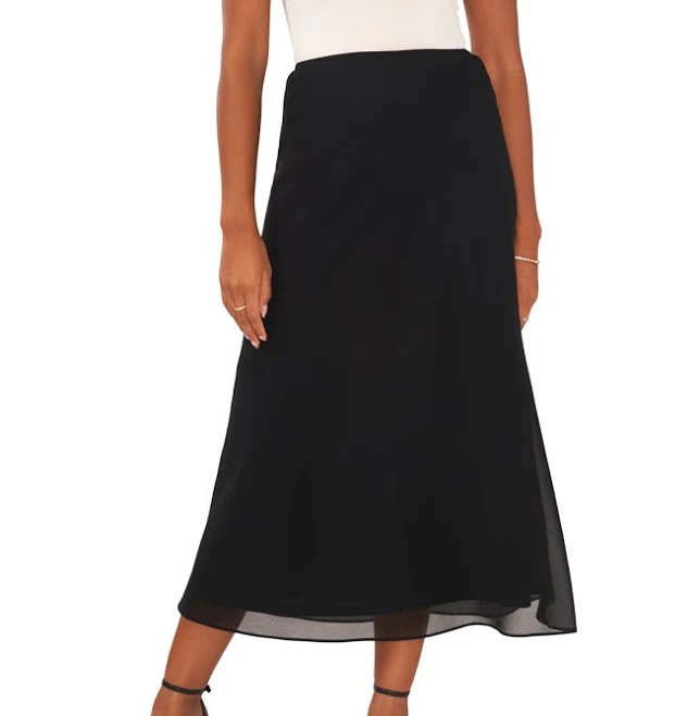 skirt MSK Women's A-Line Chiffon Midi Skirt Macy's $49