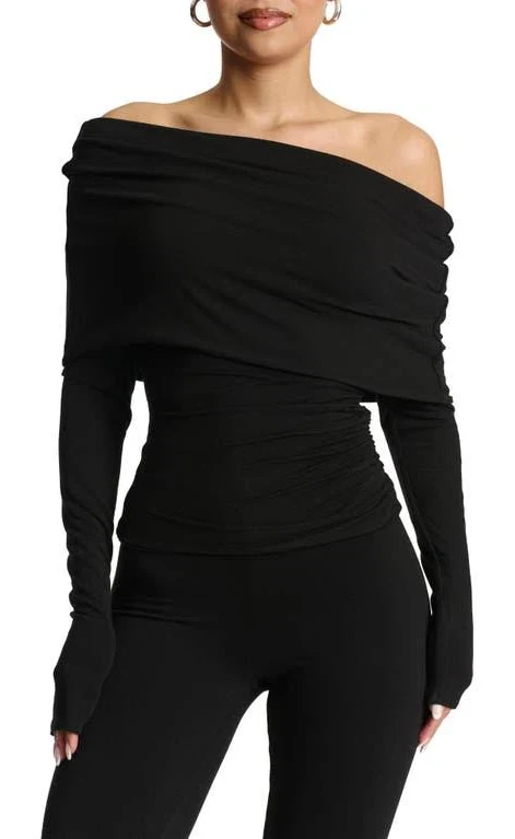 blouses Naked Wardrobe Women's Off-the-Shoulder Long Sleeved Top Nordstrom $68