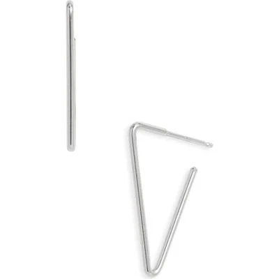 accessory Nashelle Women's Sterling Silver Geo Hoop Earrings Stylight Inc. $35