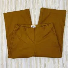 culottes NEED Womens Size Large Mustard Yellow Linen Blend High Rise Wide Leg Pants eBay $42.49
