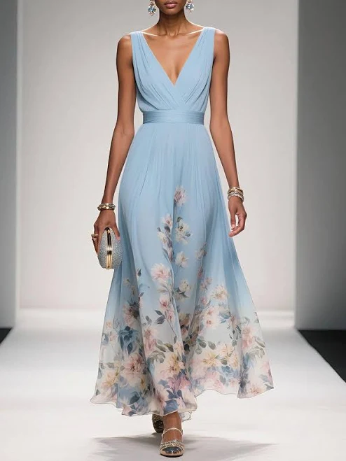 dress Nevaeh Floral Chiffon Maxi Dress Seldom Seen Styles $59.95
