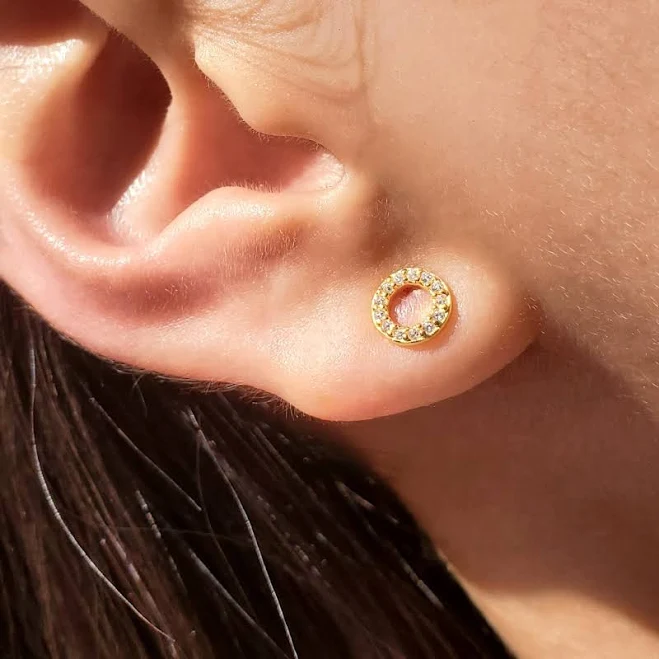 accessory Nikki Dainty Hollow Stud Earrings Etsy - GoldSpoonJewelry $14