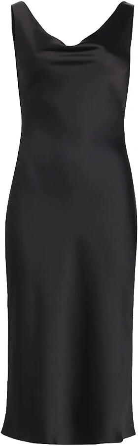 dress Norma Kamali Women's Maria Cowl-Neck Satin Midi-Dress Saks Fifth Avenue $147.5