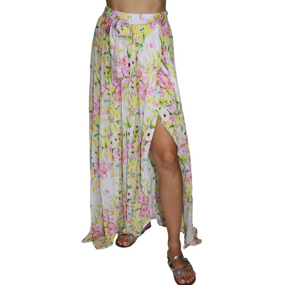 maxi skirt NWT Anthropologie Mrs. Darcy Floral Multicolor Spring Maxi Skirt Poshmark $35