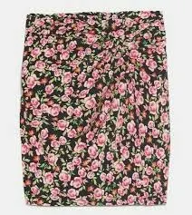 mini skirt NWT ZARA Black Pink Floral Print Ruched Mini Skirt. Size Medium. In-Stock RTS eBay $31.99
