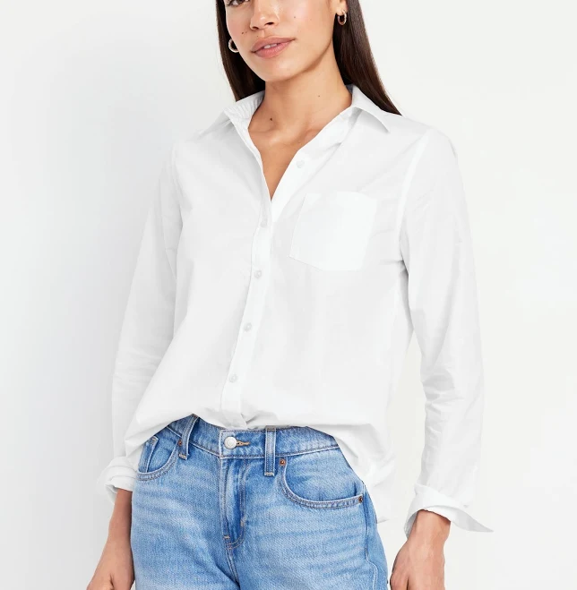 top Old Navy Women's Classic Button-Down Shirt Old Navy $29.99
